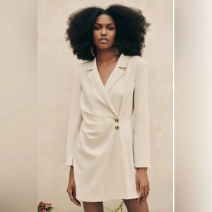 ZARA linen blend blazer dress Size M